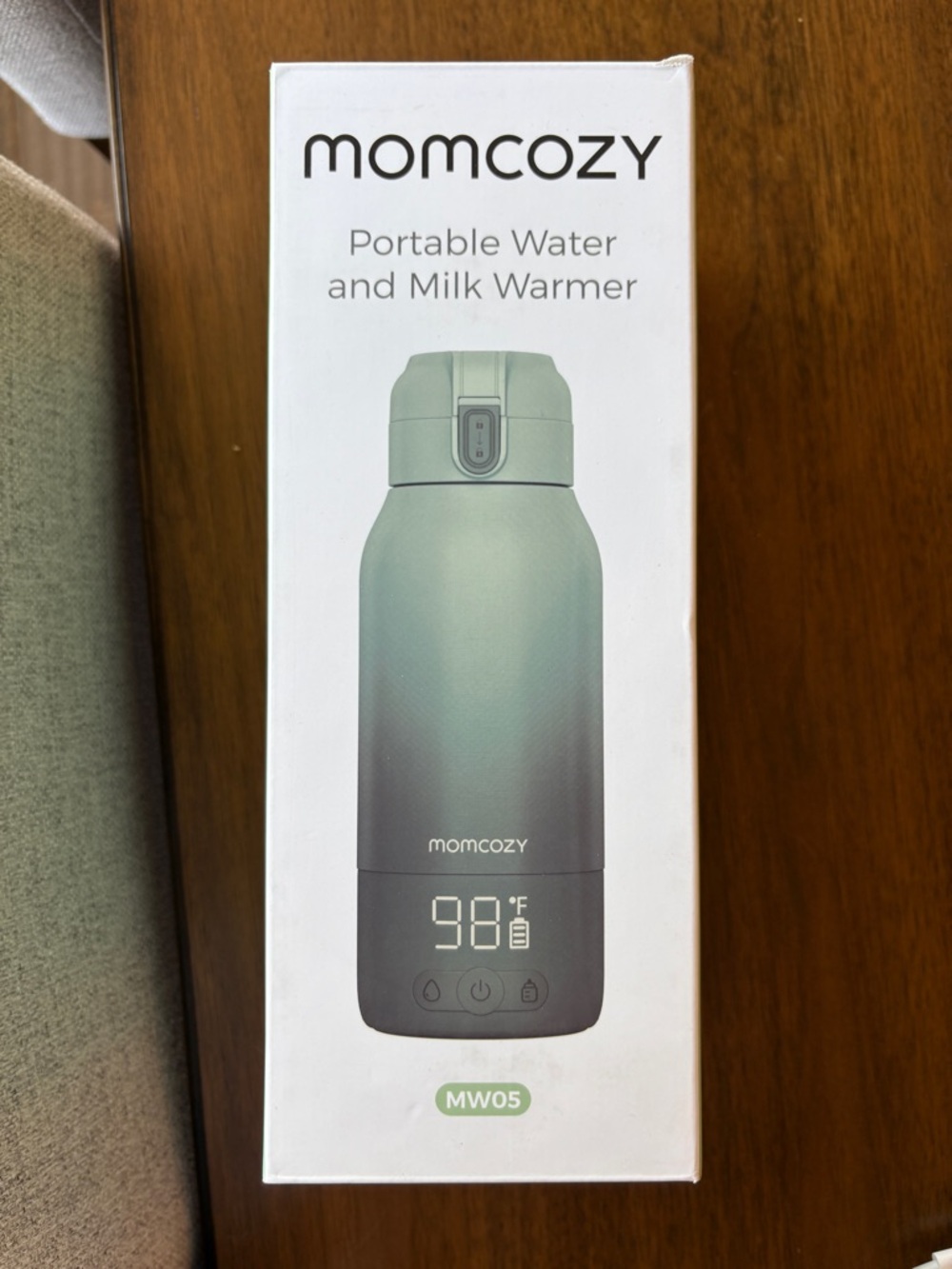 Momcozy Portable Water and Milk Warmer - Sage Green